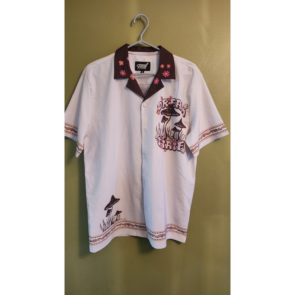 Fresh Prints Of Bel-Air By Drill Clothing. Dream Shroom Shirt - Off White, SMALL